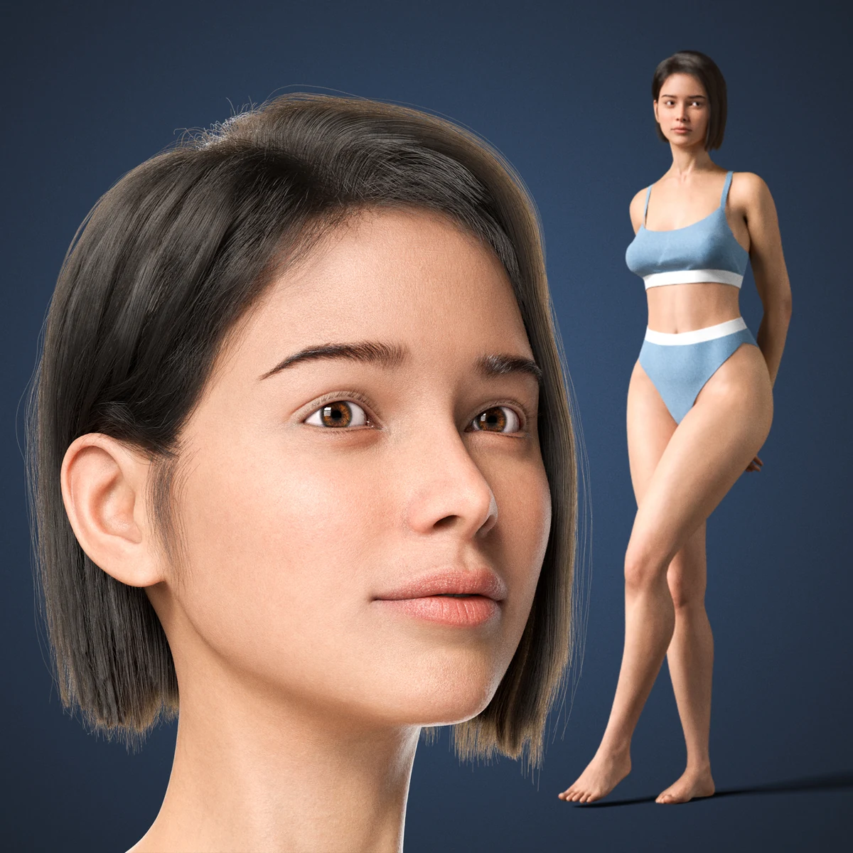 Natalia Realistic Female 3D Character Rig Cinematic Edition for Blender